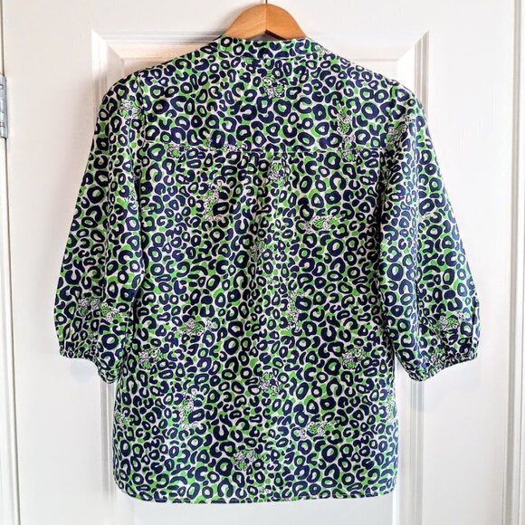 Lilly Pulitzer Vivi Peasant Top Thrill of the Chaise Cameo White - Picture 2 of 7